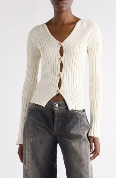 ACNE STUDIOS ACNE STUDIOS KLUID COTTON RIB CARDIGAN