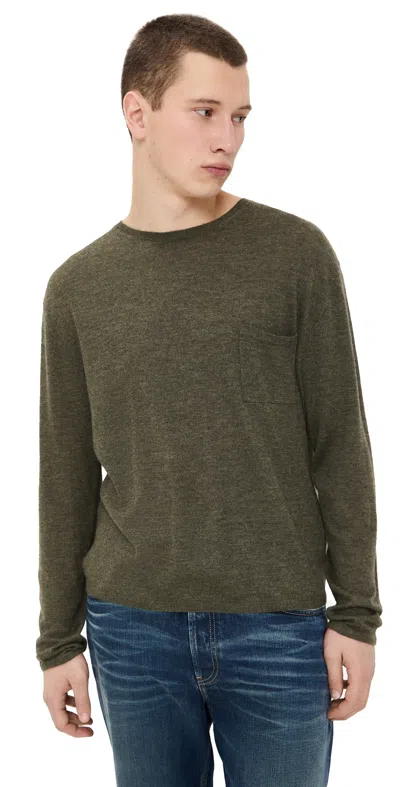 Acne Studios Kluna Cashmere Crewneck Sweater Khaki Green
