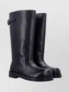Acne Studios Women Black Boots With Embossed Logo On The Side In Leather Woman In Black