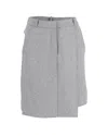 Acne Studios Knee Length Skirt In Grey Wool In Grey