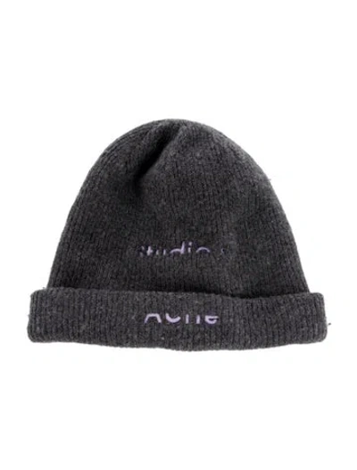 Pre-owned Acne Studios Knit Beanie In Gray