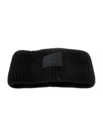 Pre-owned Acne Studios Knit Headband In Black