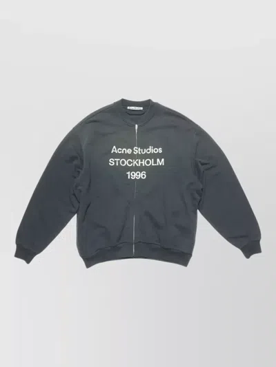 Acne Studios Knit Sweatshirt Long Sleeves Ribbed Cuffs Hem In Multi