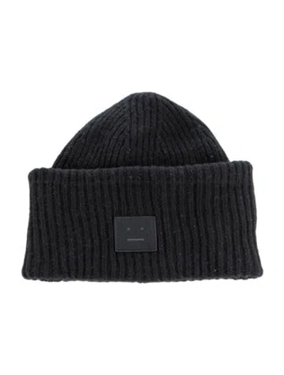 Pre-owned Acne Studios Knit Wool Beanie In Black
