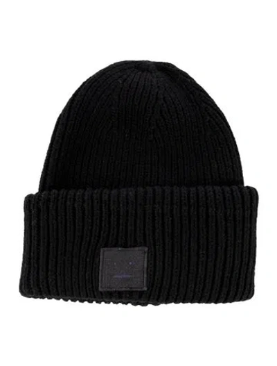 Pre-owned Acne Studios Knit Wool Beanie In Black