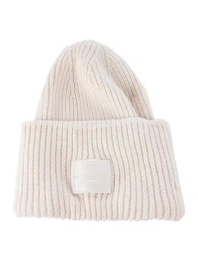Pre-owned Acne Studios Knitted Beanie In White