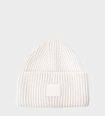 Acne Studios Knitted Beveless Urinal Cap In White