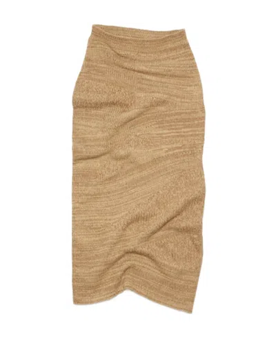 Acne Studios Knitted Skirt In Nude
