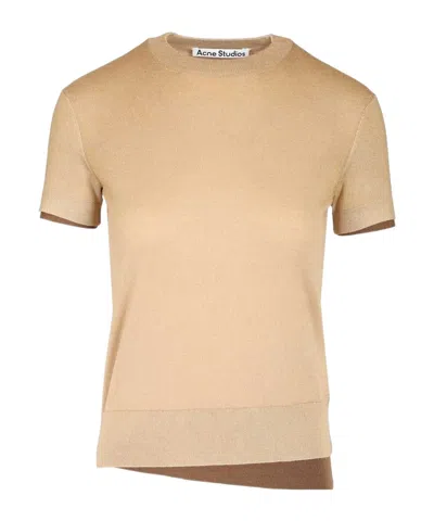 Acne Studios Knitted Top In Brown