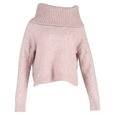 Acne Studios Knitted Turtleneck Sweater In Pink Wool