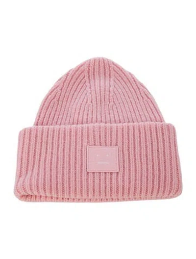 Pre-owned Acne Studios Knitted Wool Beanie In Pink