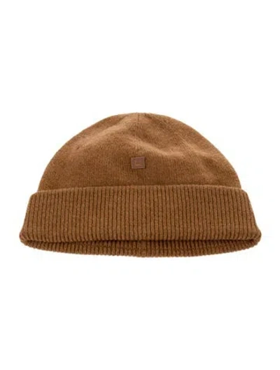 Pre-owned Acne Studios Knitted Wool Beanie  W/tags In Brown
