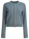 Acne Studios Wool Cardigan Knitwear Light Blue In Gray