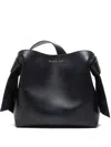 Acne Studios Knot-detail Leather Shoulder Bag In Black