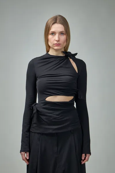 Acne Studios Knots Top In Black