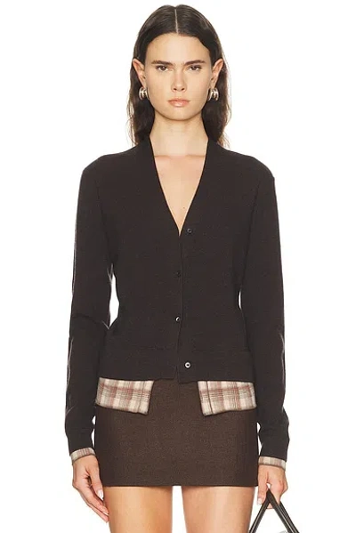 Acne Studios Kodovas Cardigan In Brown