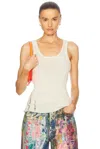 Acne Studios Kombo Gummy Tank Top In Cream White