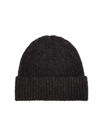 Acne Studios Korval Wool Blend Beanie In Brown