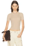 Acne Studios Kred Thin Rib Top In Brown