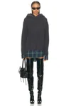 Acne Studios Krisp Cotton Flannel Sweater In Gray