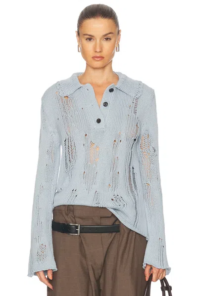 Acne Studios Kummer Top In Light Blue