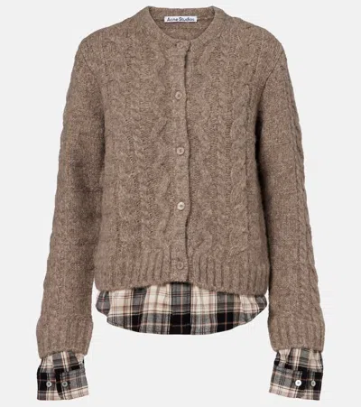 ACNE STUDIOS KUNCH LAYERED ALPACA AND YAK-BLEND CARDIGAN