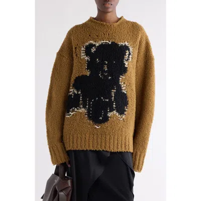 ACNE STUDIOS ACNE STUDIOS KUSTO TEDDY INTARSIA WOOL BLEND SWEATER
