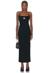 Acne Studios Strap Logo Dress In Black
