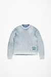 Acne Studios Textured Knit Sweater With Gradient Effect In Blue