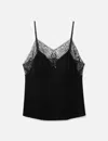 Acne Studios Talea Lace Trim Crepe Camisole In Black
