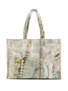 Acne Studios Lace-trimmed Printed Tote Bag
