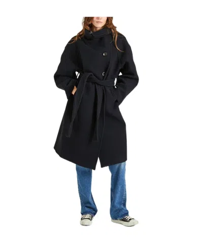Acne Studios Lace-up Coat In Black