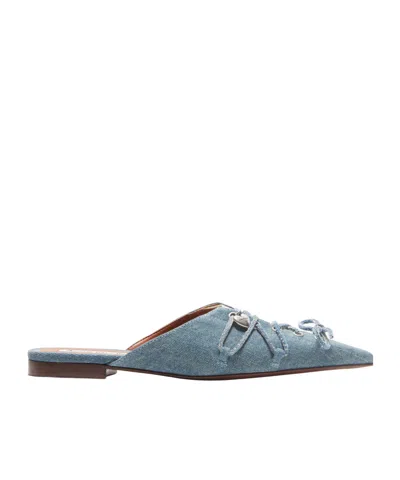 ACNE STUDIOS LACE-UP DENIM SLIPPERS