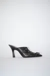 Acne Studios Lace-up Heel Mule In Black