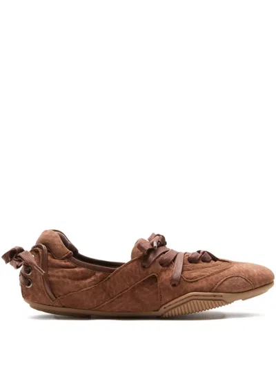 ACNE STUDIOS LACE-UP LEATHER SNEAKERS