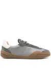 Acne Studios Bars Low Suede-trimmed Leather Sneakers In Green
