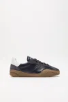 Acne Studios Black Lace-up Sneakers In Grey