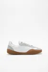 Acne Studios Nappa And Suede Leather Sneakers In In White,brown