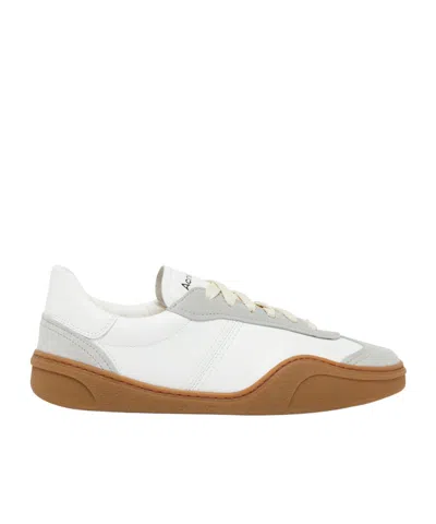 Acne Studios Nappa And Suede Leather Sneakers In In White