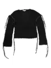 Acne Studios Lacing Knit Jumper In Black