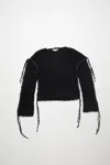Acne Studios Lacing Knit Jumper In Black