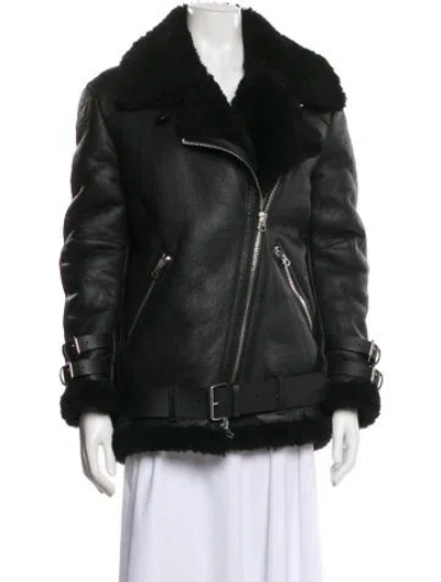 Pre-owned Acne Studios Lamb Fur Fur Jacket In Black