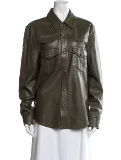 Pre-owned Acne Studios Lamb Leather In Green