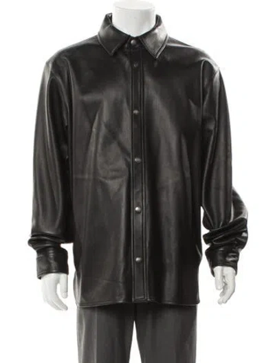 Pre-owned Acne Studios Lamb Leather Jacket In Black