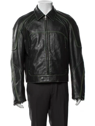 Pre-owned Acne Studios Lamb Leather Jacket In Black