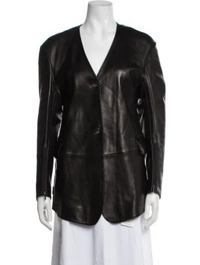 Pre-owned Acne Studios Lamb Leather Jacket In Black