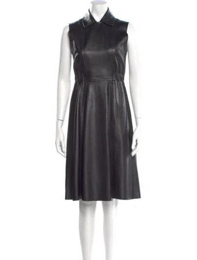 Pre-owned Acne Studios Lamb Leather Knee-length Dress In Black