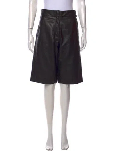 Pre-owned Acne Studios Lamb Leather Knee-length Shorts In Black