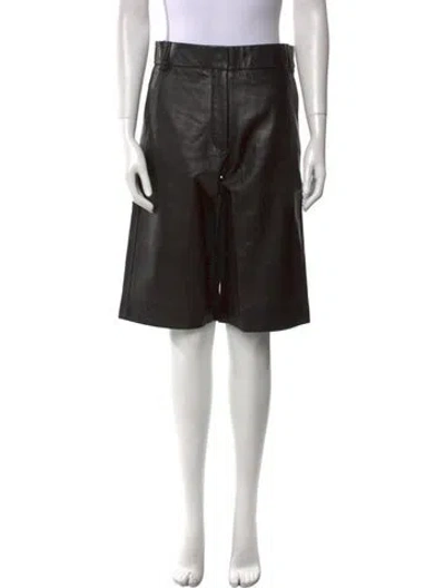 Pre-owned Acne Studios Lamb Leather Knee-length Shorts W/ Tags In Black