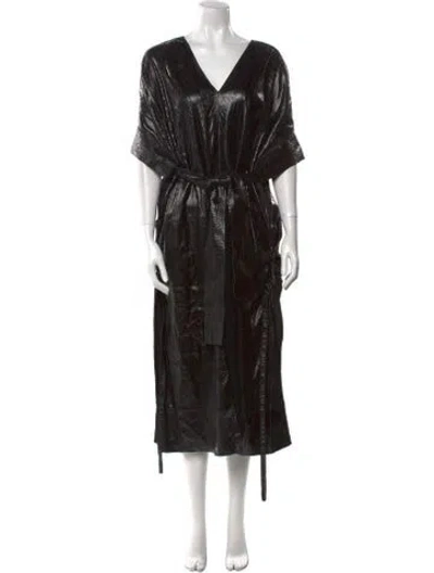 Pre-owned Acne Studios Lamb Leather Midi Length Dress W/ Tags In Multi